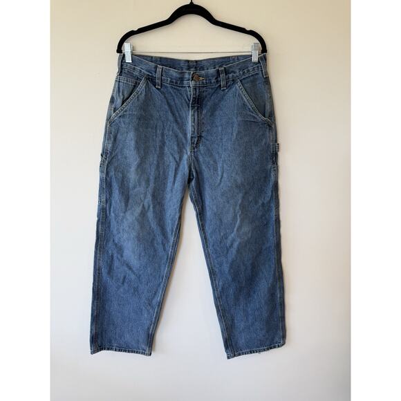 MEN'S CARHARTT B13 DPS DENIM CARPENTER JEANS 34 X 30 Cotton Streetwear Workwear - Picture 1 of 15